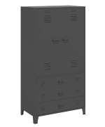 Industrijski ormarić metalni antracit 90 x 50 x 180 cm - Image 2