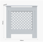 Poklopac za radijator, bijeli, 78 x 19 x 81,5 cm - Image 2