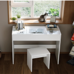Stolić za šminkanje, bijeli, 100x45x76 cm