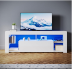 LED TV ormarić, bijeli, visoki sjaj, 140 x 35 x 50,5 cm