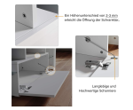 LED TV ormarić, bijeli, visoki sjaj, 140 x 35 x 50,5 cm - Image 3