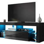 LED TV ormarić, visoki sjaj, 140x35x50,5 cm, crni