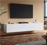 TV ormarić, visoki sjaj, bijeli, 160 x 40 x 30 cm - Image 4