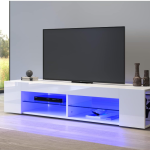 LED TV ormarić, visoki sjaj, bijeli, 135 x 39 x 30 cm