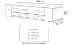 LED TV ormarić, visoki sjaj, bijeli, 135 x 39 x 30 cm - Image 2
