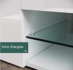 LED TV ormarić, visoki sjaj, bijeli, 135 x 39 x 30 cm - Image 3