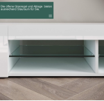 LED TV ormarić, visoki sjaj, bijeli, 135 x 39 x 30 cm - Image 4