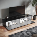 Niski LED TV ormarić, crni visoki sjaj,  160X35X30 cm - Image 3