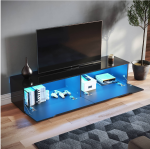 Niski LED TV ormarić, crni visoki sjaj,  160X35X30 cm - Image 4