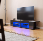 LED TV niski ormarić, visoki sjaj, crni, 180 x 39 x 30 cm
