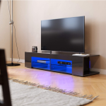 LED TV niski ormarić, visoki sjaj, crni, 180 x 39 x 30 cm