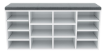 Ormarić za cipele, s klupom, bijeli, 103,5 x  30 x  48 cm - Image 4