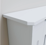 Poklopac za radijator, bijeli, MDF, 112x19cx81 cm - Image 5