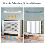 Poklopac za radijator, bijeli, MDF, 152 x 19 x 81,5 cm - Image 2