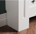 Poklopac za radijator, bijeli, MDF, 152 x 19 x 81,5 cm - Image 3