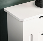 Poklopac za radijator, bijeli, MDF, 152 x 19 x 81,5 cm - Image 4