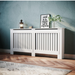 Poklopac za radijator, drveni, bijeli, 172 x 19 x 81,5 cm