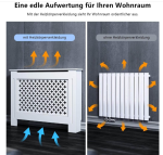 Poklopac za radijator, bijeli, MDF, 112x19cx81 cm - Image 3