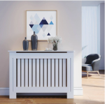 Poklopac za radijator, bijeli, MDF, 112x19cx81 cm