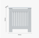 Poklopac za radijator, MDF, bijeli,  78x19x81,5 cm - Image 2