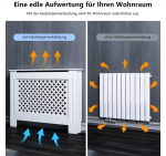 Poklopac za radijator, MDF, bijeli,  78x19x81,5 cm - Image 4