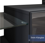 LED TV komoda, visoki sjaj, crna, 140x35x50,5 cm - Image 4