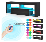 LED TV komoda, visoki sjaj, crna, 140x35x50,5 cm - Image 6