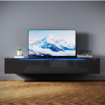 LED TV komoda, visoki sjaj, crna, 180 x 35 x 30 cm