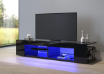 LED TV komoda, visoki sjaj, crna, 135 x 39 x 30 cm
