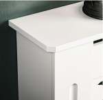Poklopac za radijator, drveni, bijeli, 78x19x81,5 cm - Image 3