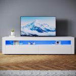 LED TV komoda, visoki sjaj, bijela, 180 x 40 x 45 cm