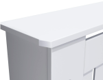 Poklopac za radijator, drveni, bijeli, 152 x 19 x 81,5 cm - Image 5