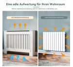 Poklopac za radijator, drveni, bijeli, 172 x 19 x 81,5 cm - Image 3