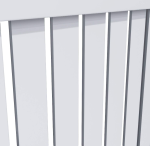 Poklopac za radijator, drveni, bijeli, 152 x 19 x 81,5 cm - Image 6