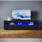 LED TV komoda, visoki sjaj, crna, 160 x 40 x 45 cm
