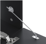 TV komoda, visoki sjaj, crna, 160 x 40 x 30 cm - Image 5