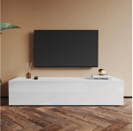 TV komoda, bijela, visoki sjaj, 140x40x30 cm