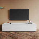 TV komoda, bijela, visoki sjaj, 140x40x30 cm