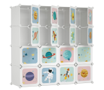 DIY Ormarić za odlaganje, za djecu, 16 kocki, 123x41x123