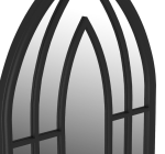 Ogledalo,  crno željezo, 100 x 45 cm - Image 3