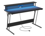 Gejmerski sto sa LED rasvjetom, 55x135x76cm, karbon crna - Image 3