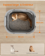Mačiji WC XXL s poklopcem,  lopaticom i četkom - Image 2