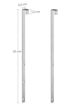 Set od 2 čelične kuke za vrata 1,2 x 2,2 x 32 cm - Image 2